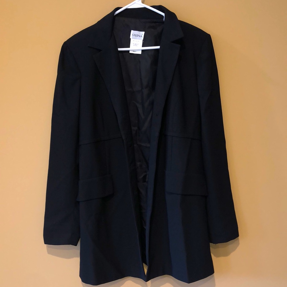 Steena Brand Black Blazer with Bow on Back